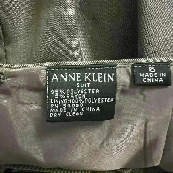 Anne Klein 2-piece Skirt Set, NWT, Classic Gray Fully Lined Size 6 - Picture 10 of 10